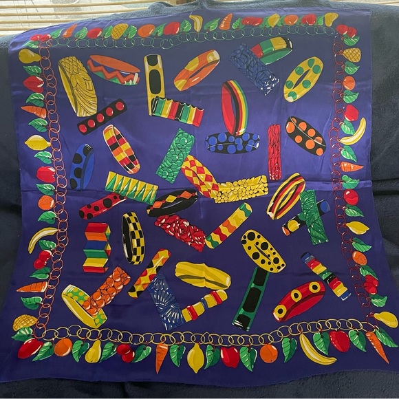 Vintage Perry Ellis Silk Scarf - Picture 2 of 4